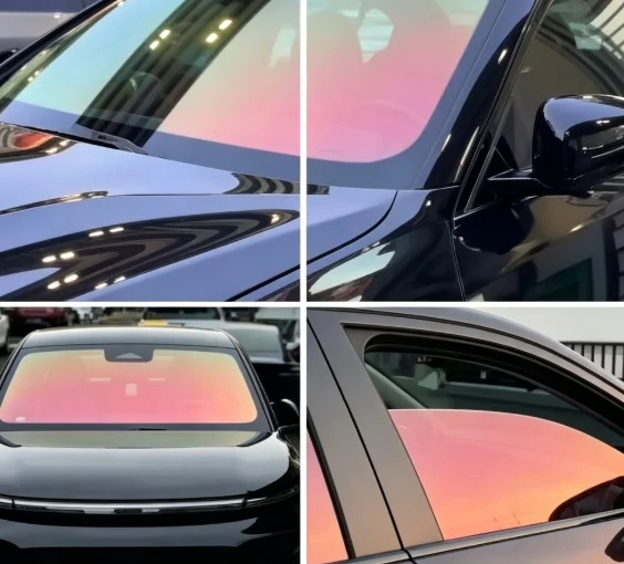 Color Shift Ghost Rose Chameleon Car Windshield Tint Iridescent Window Film Anti UV Decorative Solar Film