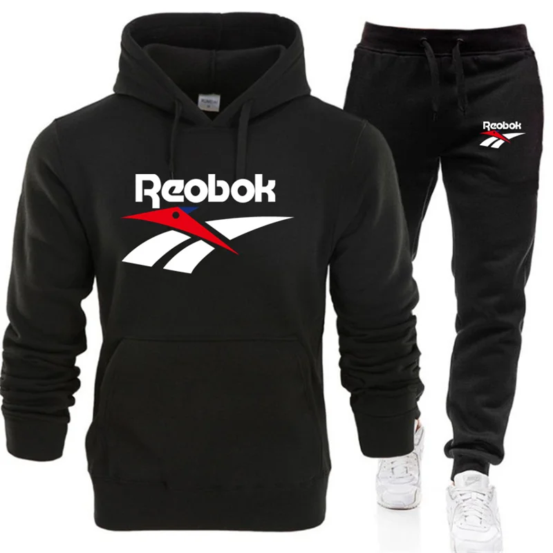 2024 New Men\'s Autumn Winter Sets Hoodie+Pants Pieces Casual Tracksuit Male Sportswear Brand Clothing Sweat Suit