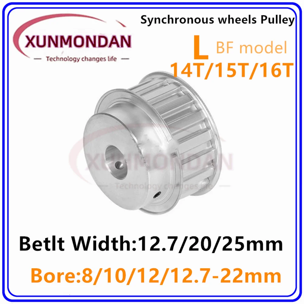 L Type Synchronous Pulley 14T/15T/16Teeth Bore 8~22mm Teeth Pitch 9.525 mm Slot Width 14/21/27 mm For 12.7/20/25mm L Timing Belt