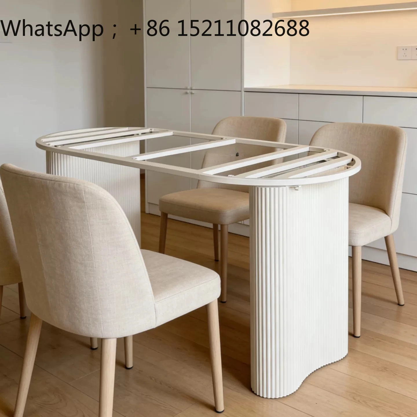 LLY cream wind table legs bracket oval rock slab table feet carbon steel semicircular support tea table base