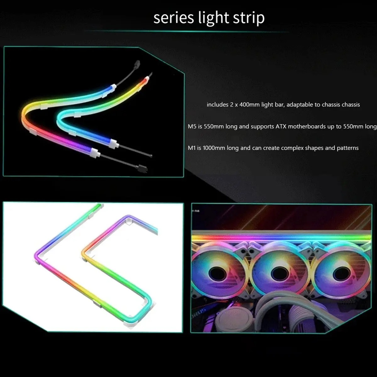 ABMO ARGB LED Light Stripe 5V 3 PIN ARGB Aura Flexible Led Ribbon Light Neon Computer Lamp Strip Decor for PC Case Mainboard