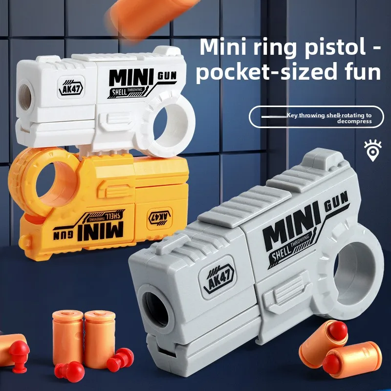 Mini Ring AK Gun Press and Fire Bullets Can Be Carried Without Loading and Sending Lanyards