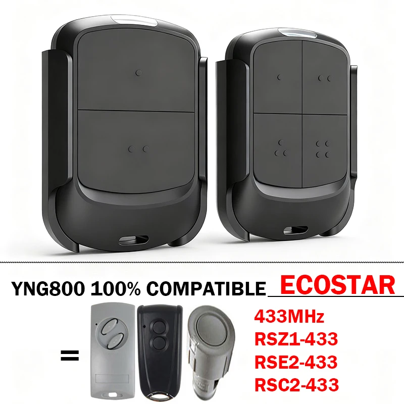 ECOSTAR Clone for RSZ1-433 RSE2-433 RSC2-433 Garage Door Remote Control 433MHz Electric Gate Opener Rolling Code