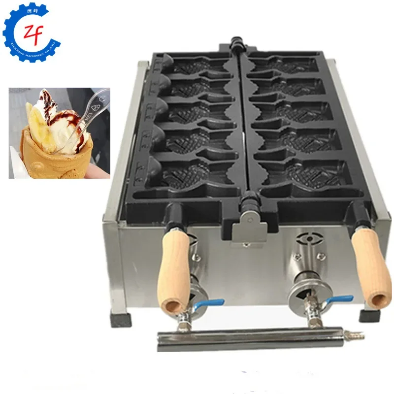 Open Mouth Fish Waffle Ice Cream Cone Machine Fish Taiyaki maker