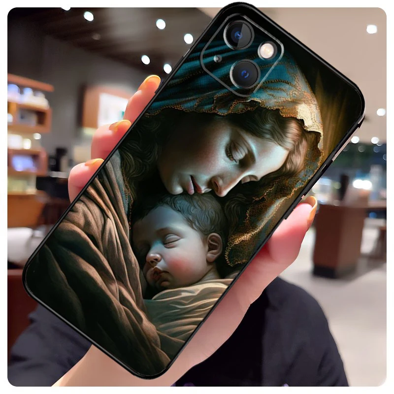 حافظة مريم العذراء ويسوع لهاتف آيفون 17 إير 17 برو حافظة هاتف لهاتف أبل آيفون 17 برو ماكس #5