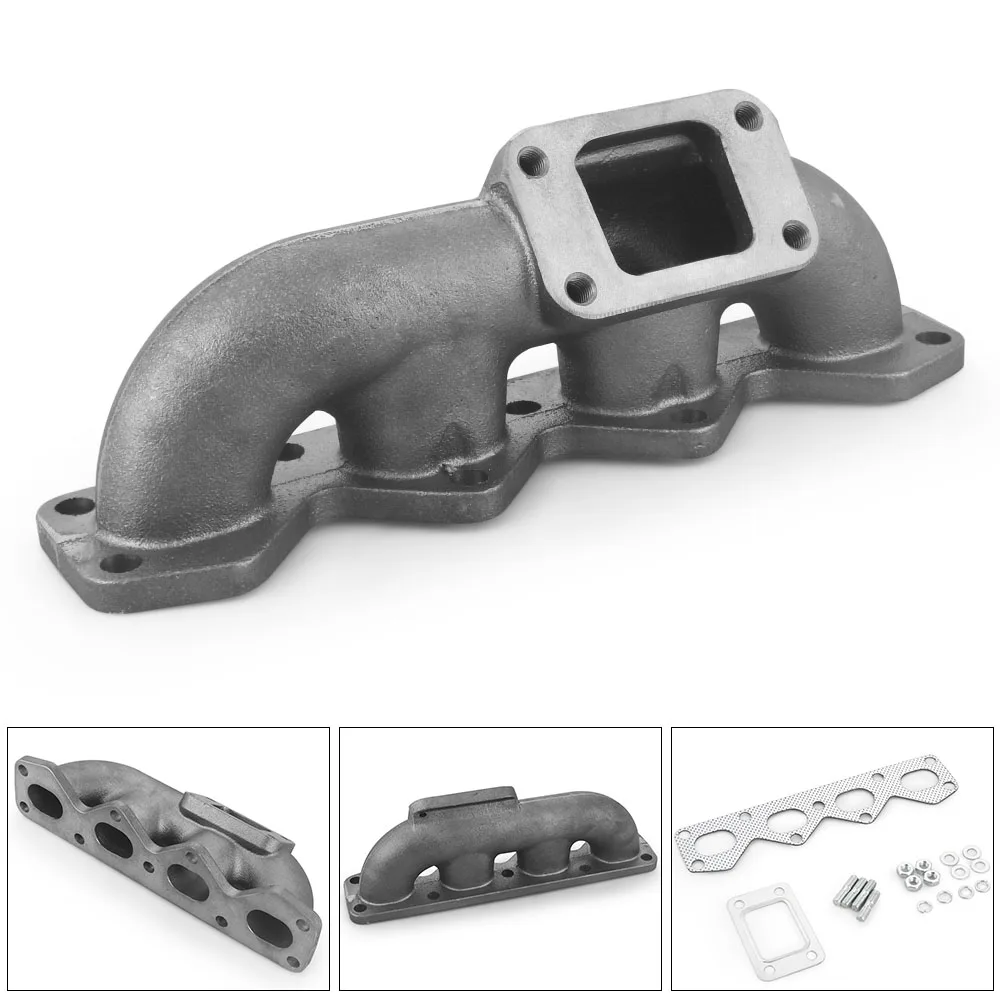 

For Mazda Miata NA 1990-1993 Cast Iron T3/T4 Turbo Manifold Header For Car with 1.6L Dohc B6ZE, B6RS 4 Cylinder or engine swap