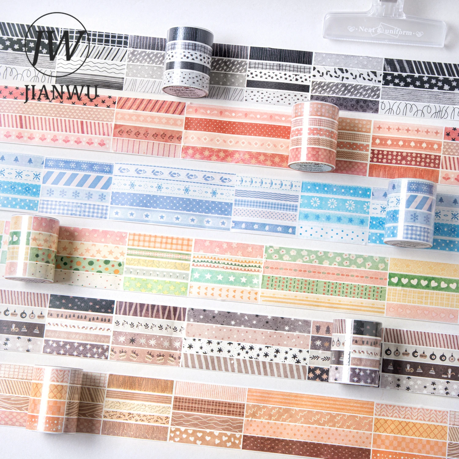 JIANWU Spring Wilds Series Vintage Texture Landscape Material Collage Scrapbooking Washi Tape Creative DIY Journal Stationery