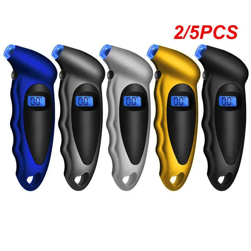 

2/5PCS PSI Digital Car Tire Tyre Air Pressure Gauge Meter LCD Display Manometer Barometers Tester for Car Truck Motorcycle Bike