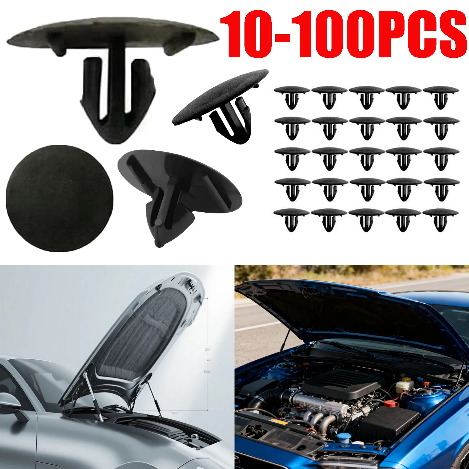 10-100PCS Car Hood Insulation Rivet Retainer Clip Panel Card Fastener Clips For Camry Toyota Alphard Kluger Estima Land Cruiser