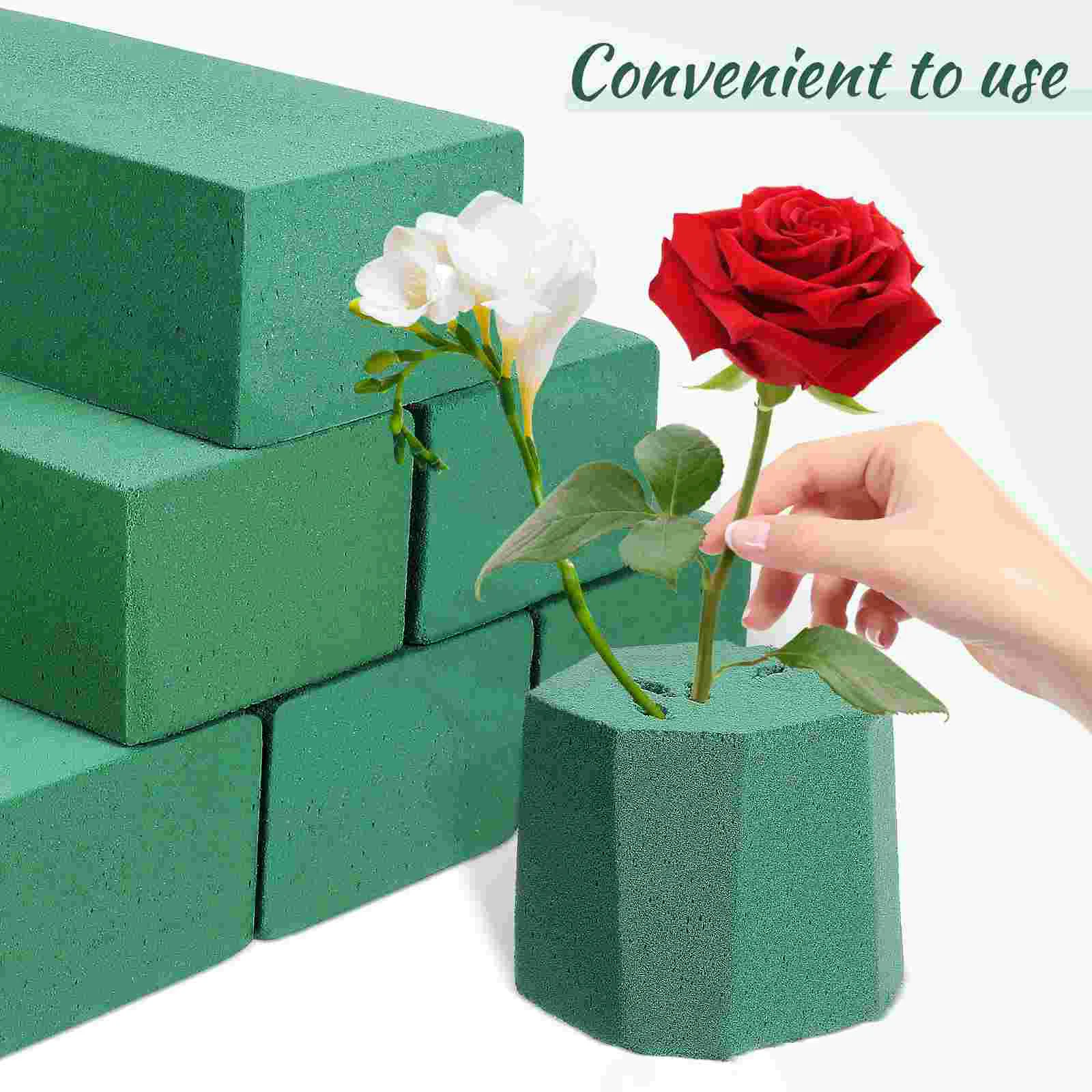 12 Pcs Water Absorbing Flower Mud Brick Foam For Arrangements Floral Supplies Dry Wet Block Plant Tree Bricks Base