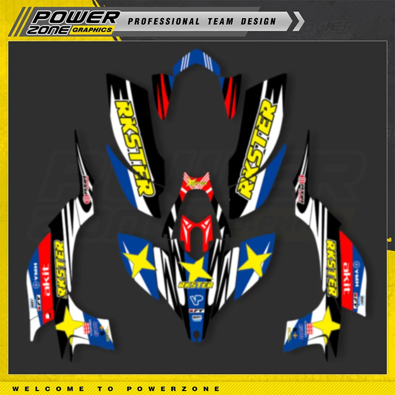 

PowerZone Custom Team Graphics Backgrounds Decals For 3M Stickers Kit For YAMAHA TZF 2004 2005 2006 2007 2008 YFZ450R ATV 01