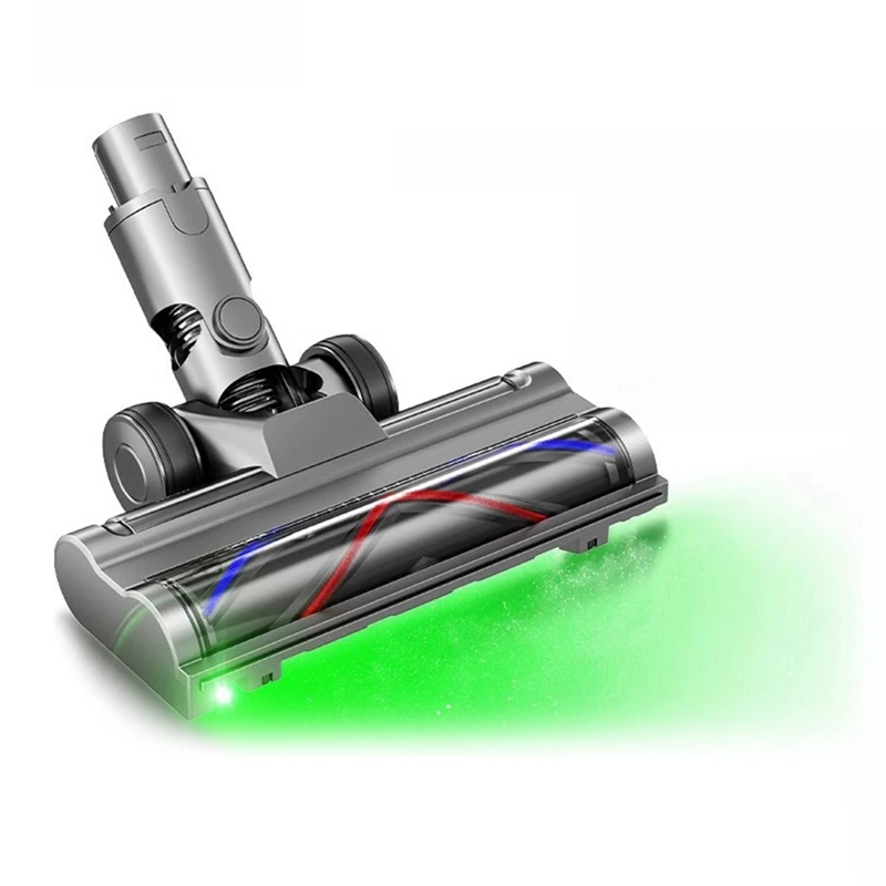 Electric Floor Brush Head For Dyson V6 DC58 DC59 DC62 DC72 Vacuums Attachment With LED Dust Lights For Floor Cleaner