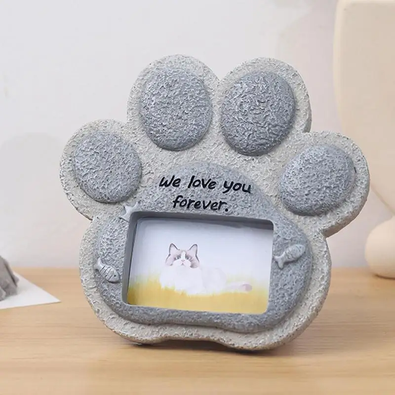 

Pet Memorial Stones Customizable Heart Paw Print Garden Stones Grave Markers with Name and Dates Pet tombstone for Dogs or Cats