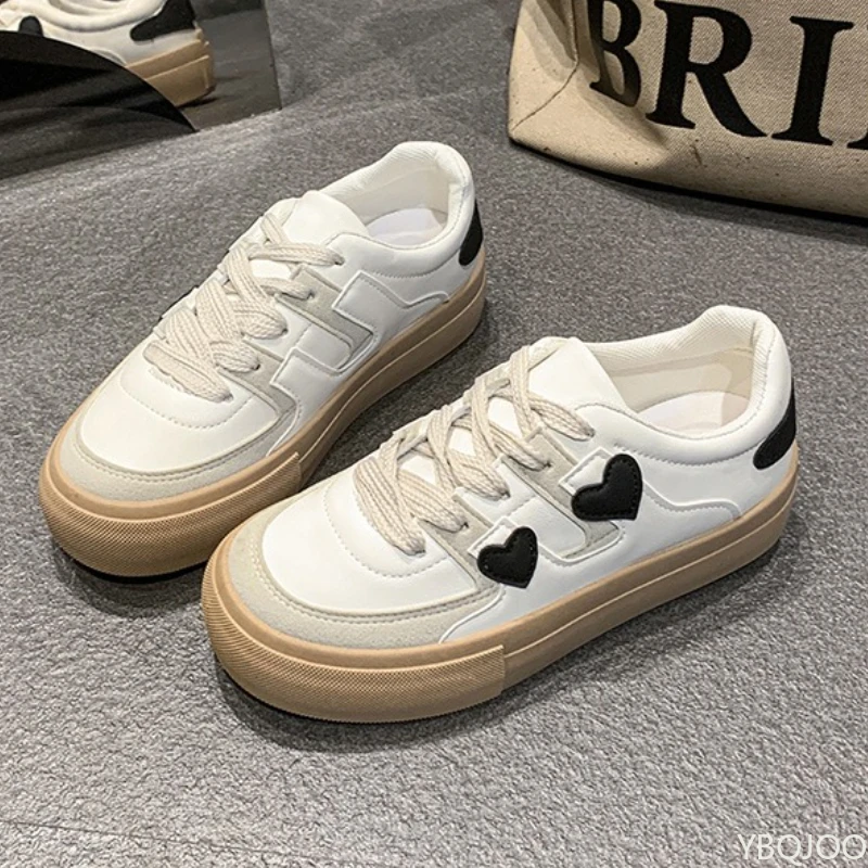 

Женская весенне-осенняя новая стильная модная универсальная повседневная обувь на шнуровке, простая удобная обувь с низким вырезом и толстой подошвой