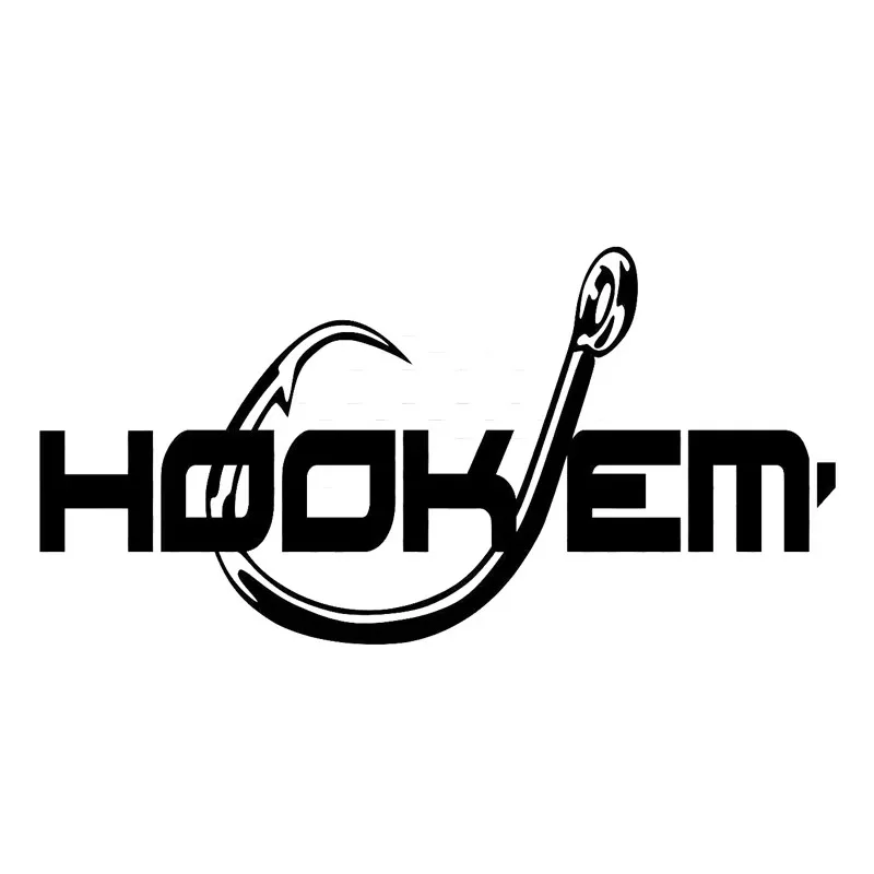 

15*7.5 cm fishing hook personalized design styling window bumper motorcycle accessories decorative vinyl car stickers
