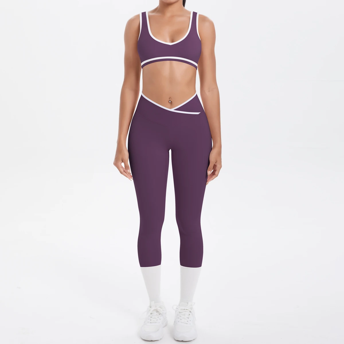 Damen-Sport-BH, Yoga-Hosen-Set, schnell trocknende Leggings, Fitness, Sport, Sommer, Yoga-Top, Push-Up, hoch taillierte Yoga-Sport-Leggings – Detail 18