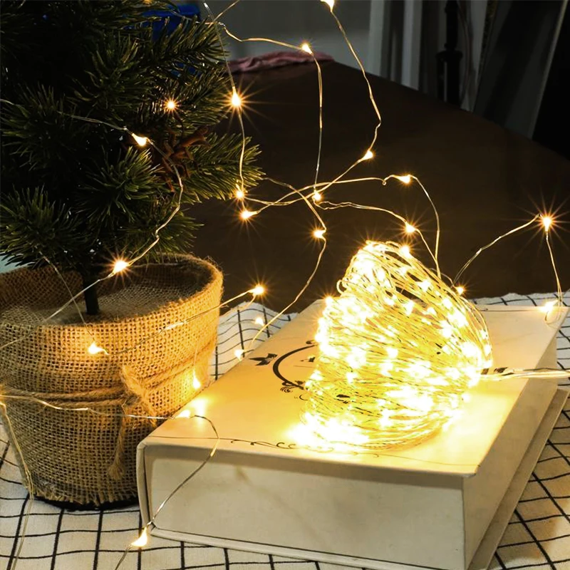 1-30LED Fairy Tale Light Mini Christmas Light Copper Wire String Light Night Light Waterproof Wedding Christmas Wreath Party