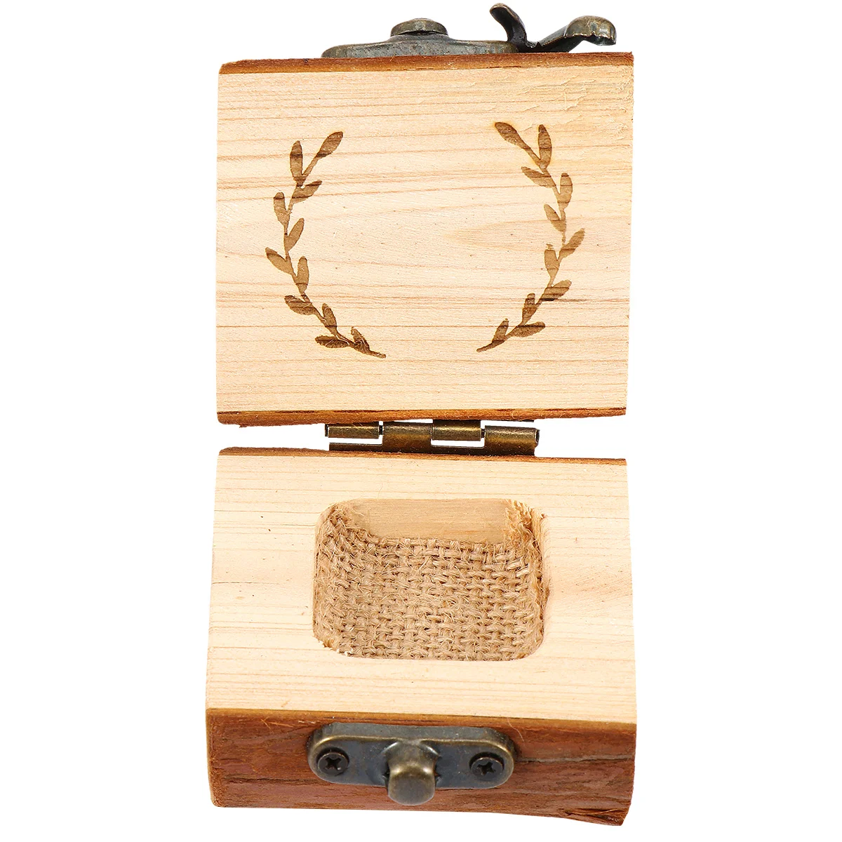 Wooden Ring Box Rustic Wedding Ceremony Holder Compact Lightweight Storage Engagement Party Wooden Ring Container