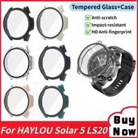 Tempered Glass+Case For HAYLOU Solar 5 LS20 Screen Protector Film PC Full Cover Bumper For HAYLOU Solar 5 LS20 Shell Accessories
