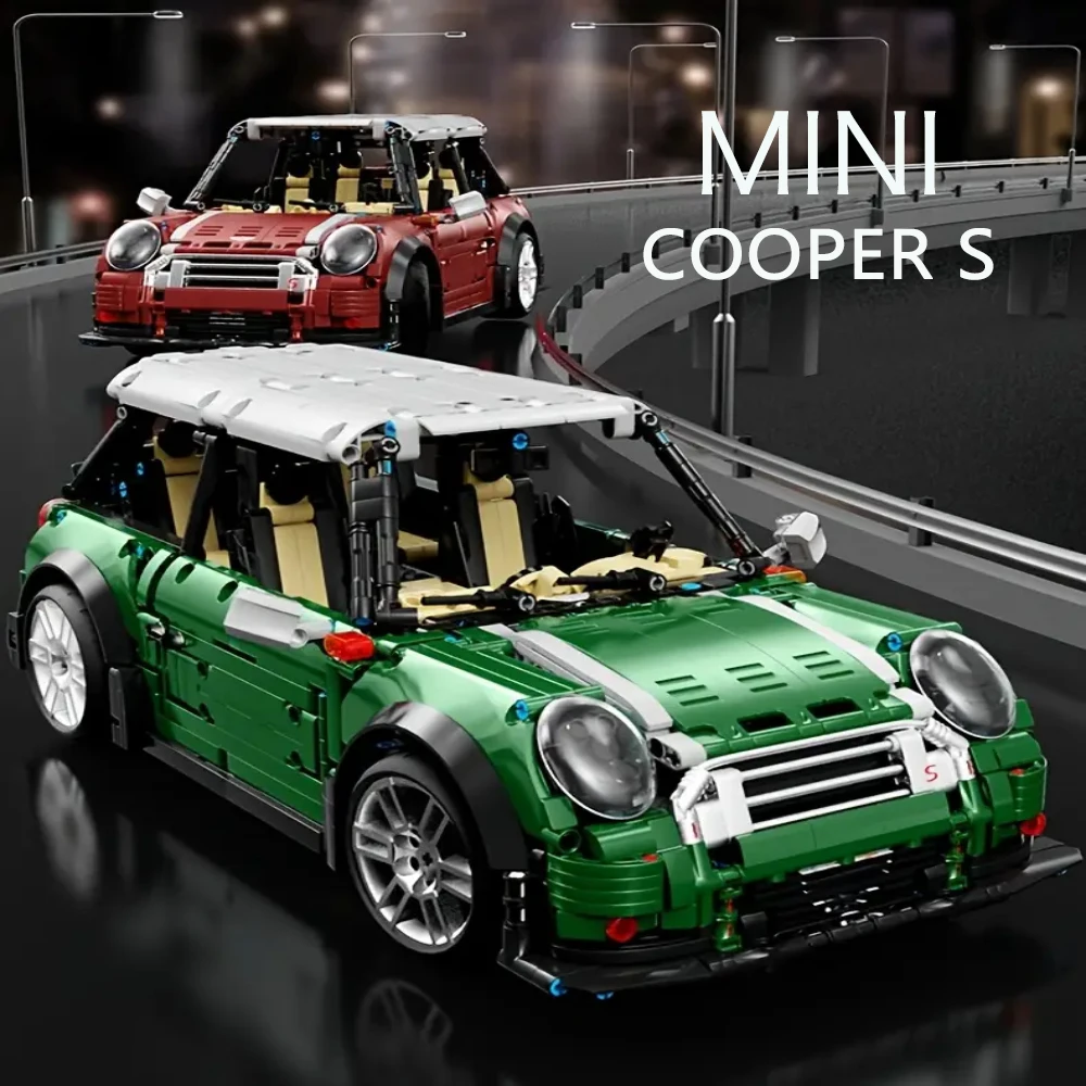 1:10 Mini Technical Car Cooper Building Blocks Kits Supercar Vehicle MOC-36559 Construction for Adults Kids Christmas Gift