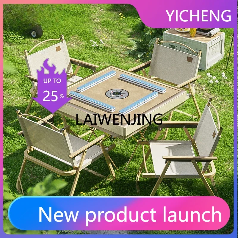 LYY  camping automatic mahjong machine portable picnic mahjong table household storage
