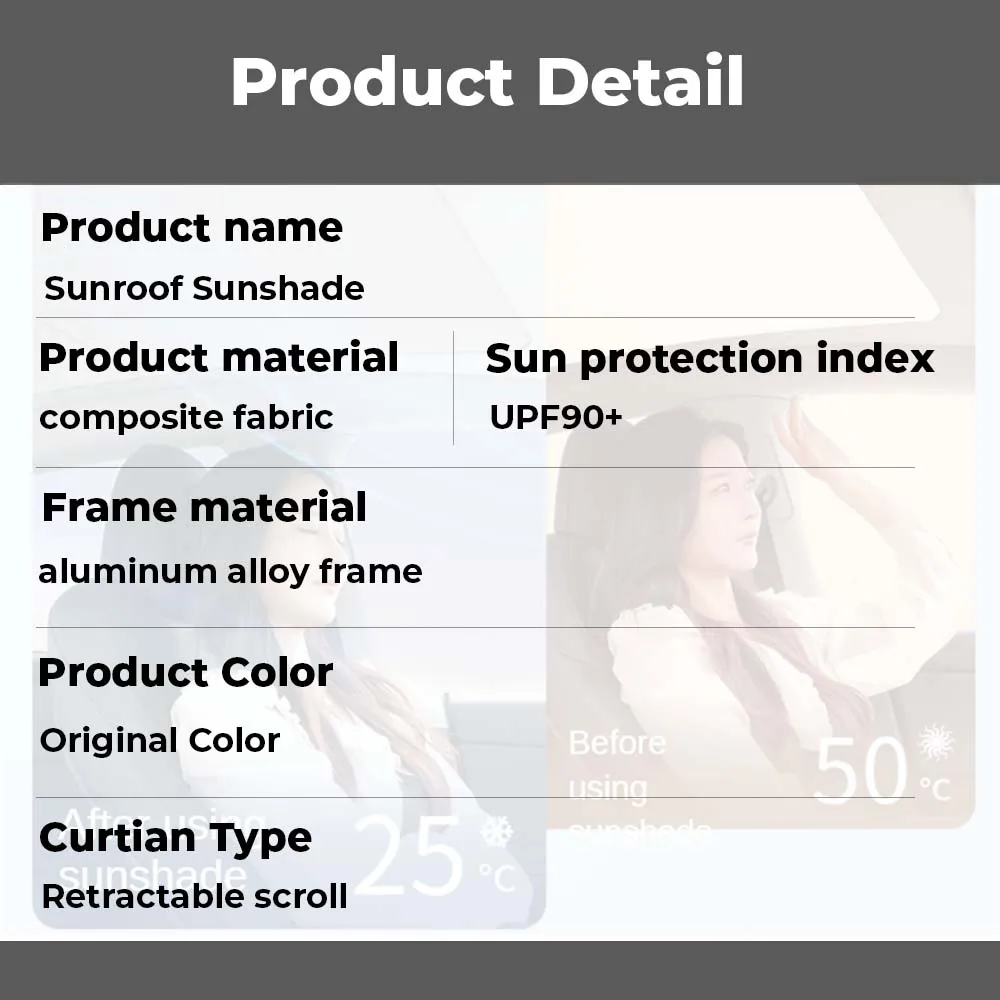 New Retratable Sunshade For Tesla 2024 Model 3 Highland Roof Shade Scroll Original Sun Visor Model 3 + 2023 Pleated Sunscreen