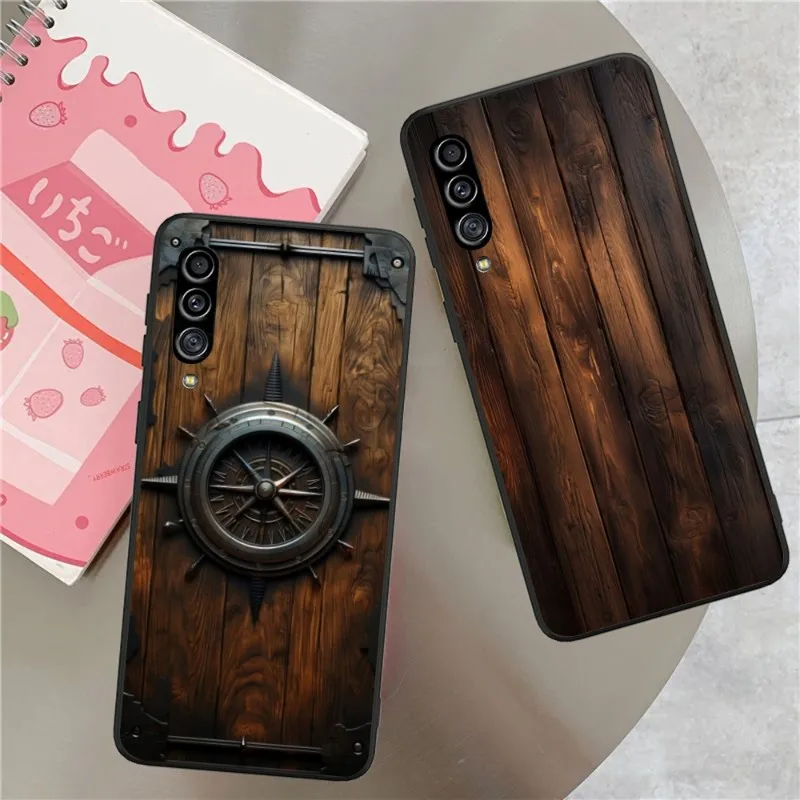 Holz Textur Smart Handy hülle für Samsung Galaxy S23 S22 S21 S10 S9 S8 plus ultra schwarze Soft Phone Cover Funda