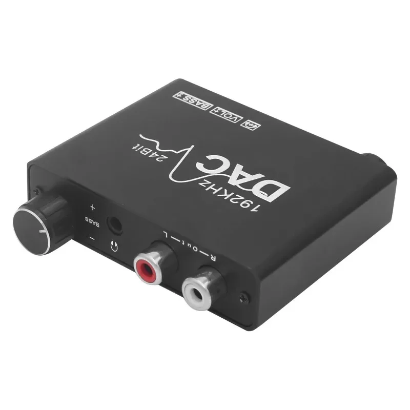 Digital-To-Analog Audio Converter DAC 192KHz Adjustable Volume High Low Bass And Volume Adjustable Sound Card Type