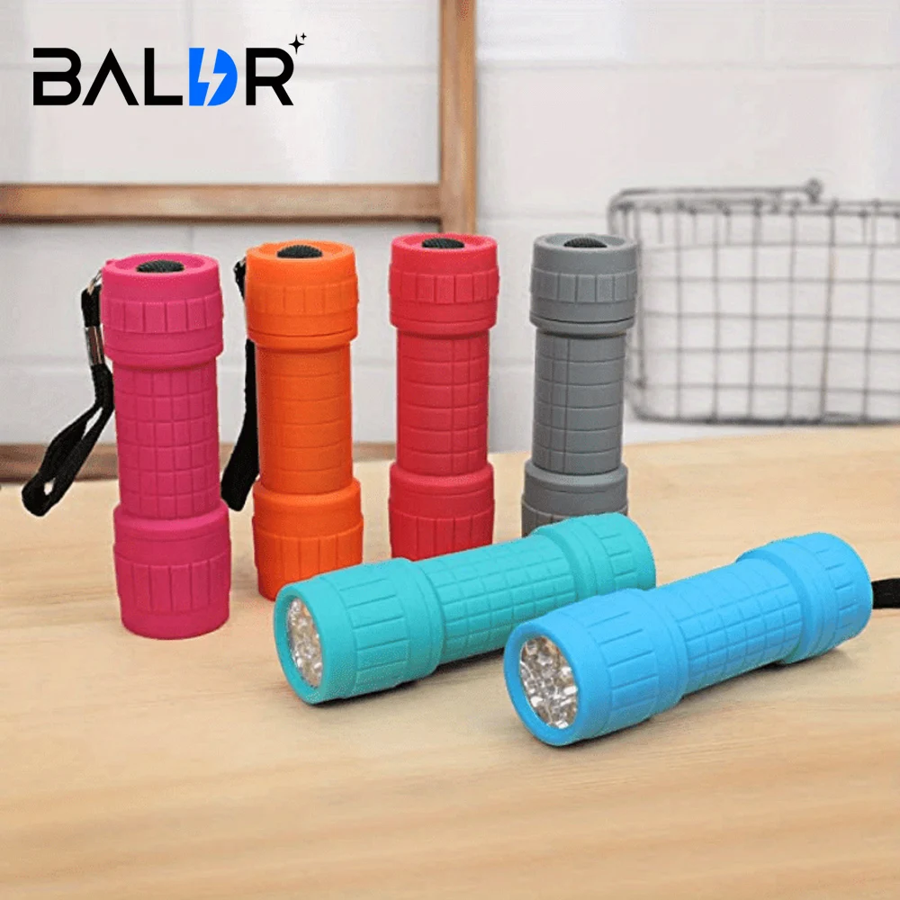 Mini Portable Flashlight Nine XPE Lamp Beads Strong Lighting Using 3 NO.7 Batteries Fixed Focus Pocket Outdoor Emergency Torch
