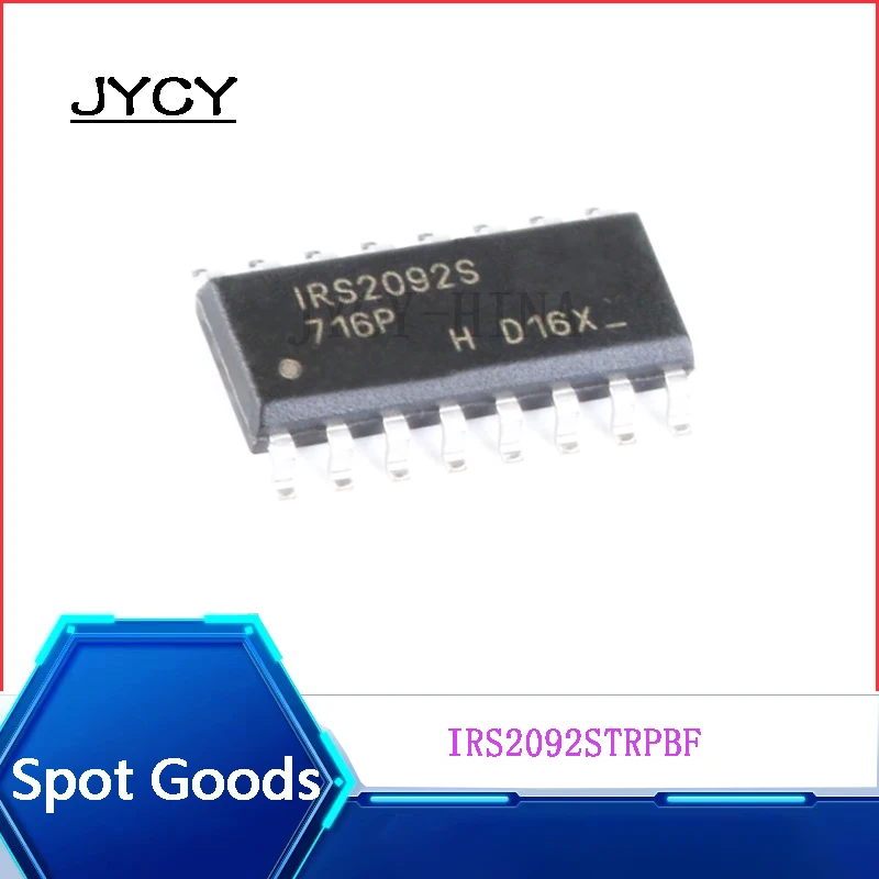 2PCS  IRS2092STRPBF   new  IRS2092S SOIC-16 High performance D-class audio adapter driver chip