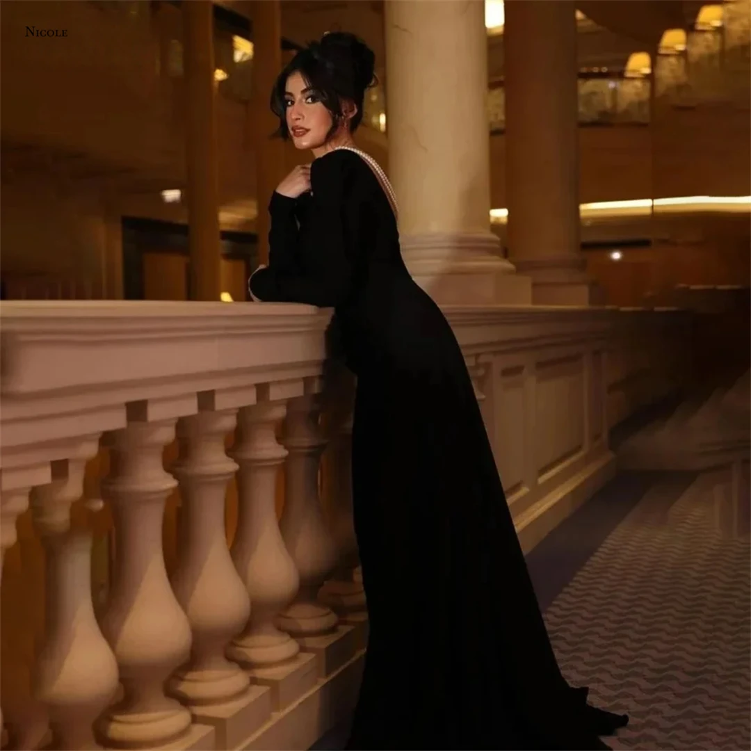 

Nicole Custom Made Prom Dresses 2025 Luxury Dresses for Party Dresses Woman 2025 Back-length Line A Satin Cloth Gala Dress Gown