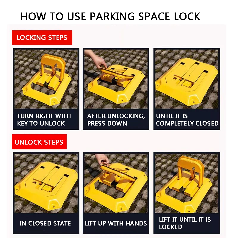Parking Space Lock Thickened Anti-Collision Household Parking Space Pile Garage Anti-Occupancy Car Blocker Artifact view 5