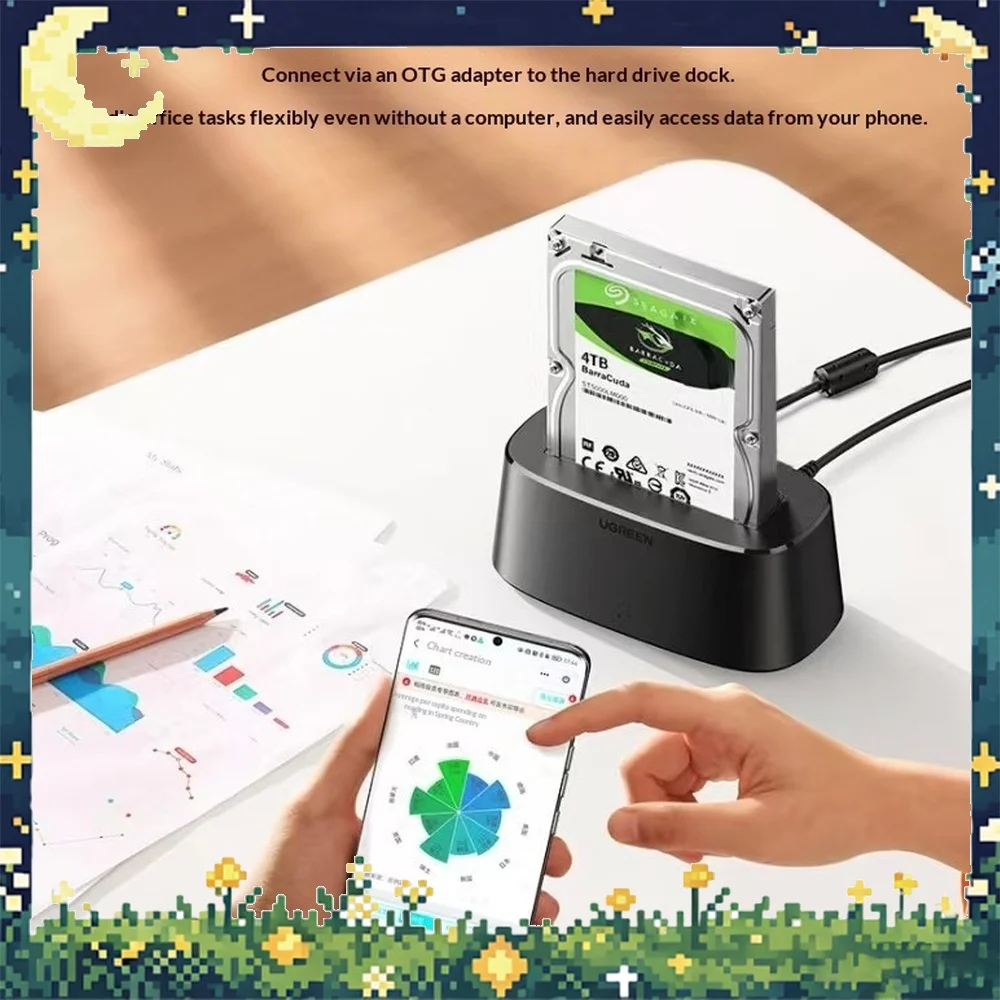 UGREEN CM197 USB 3.0 to SATA Hard Drive Docking Station 3.5 Inch 32TB External HDD Case for PC