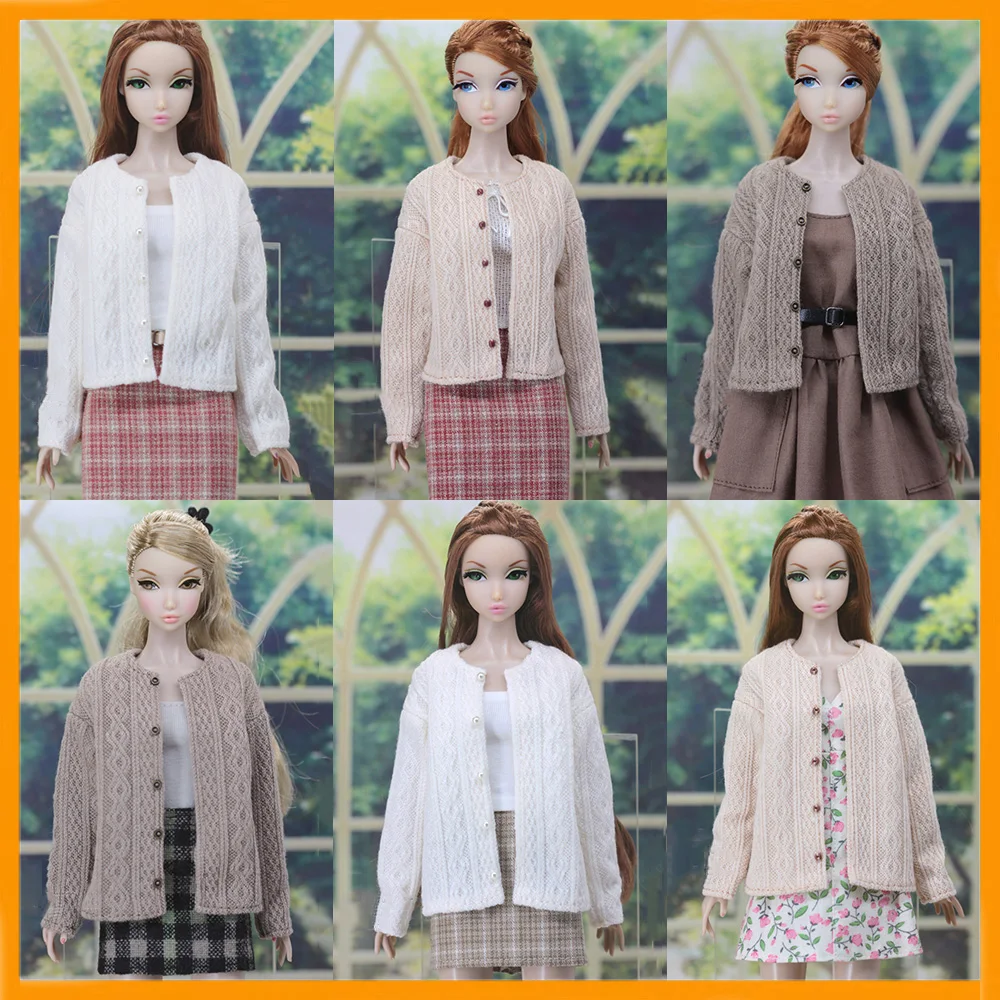 

[30 days shipping] 1/6 Female Casual Long Sleeved Short Style Knitted Cardigan Tops for Momoko OB FR Nippon PoppyParker Model