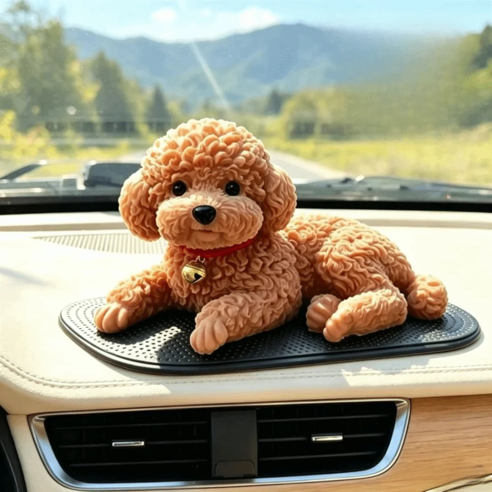 Silicone Dog Toy Dog Squishy Toy Simulation Pet Slow Rebound Car Dashboard Decor Skin Friendly New Squeezable Ornament
