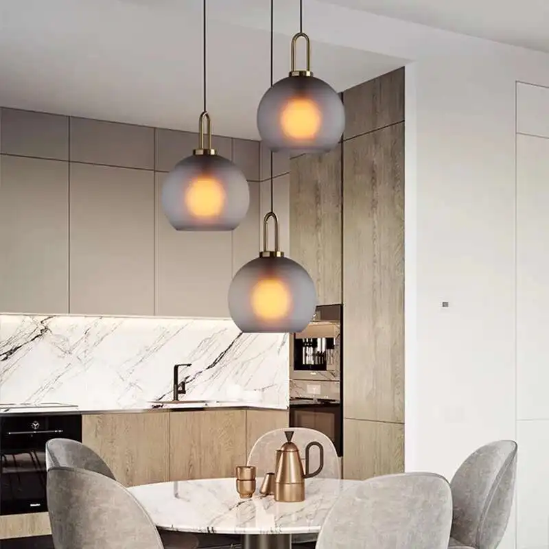 

2025Postmodern LED Glass Pendant Lights Luxury Dining Room Study Bedroom Aisle Chandeliers Home Indoor Decor Lighting Lamps