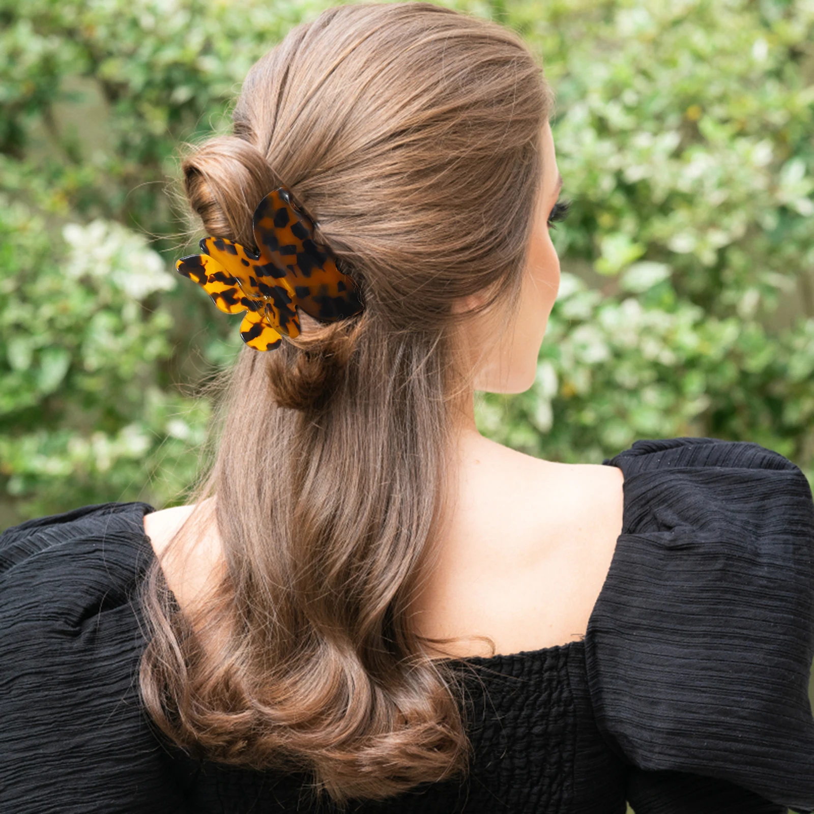 

Butterfly Claw Hair Clip 2PCS Acetate Color Women Hair Accessories for Bun Updo Styling Multi functional