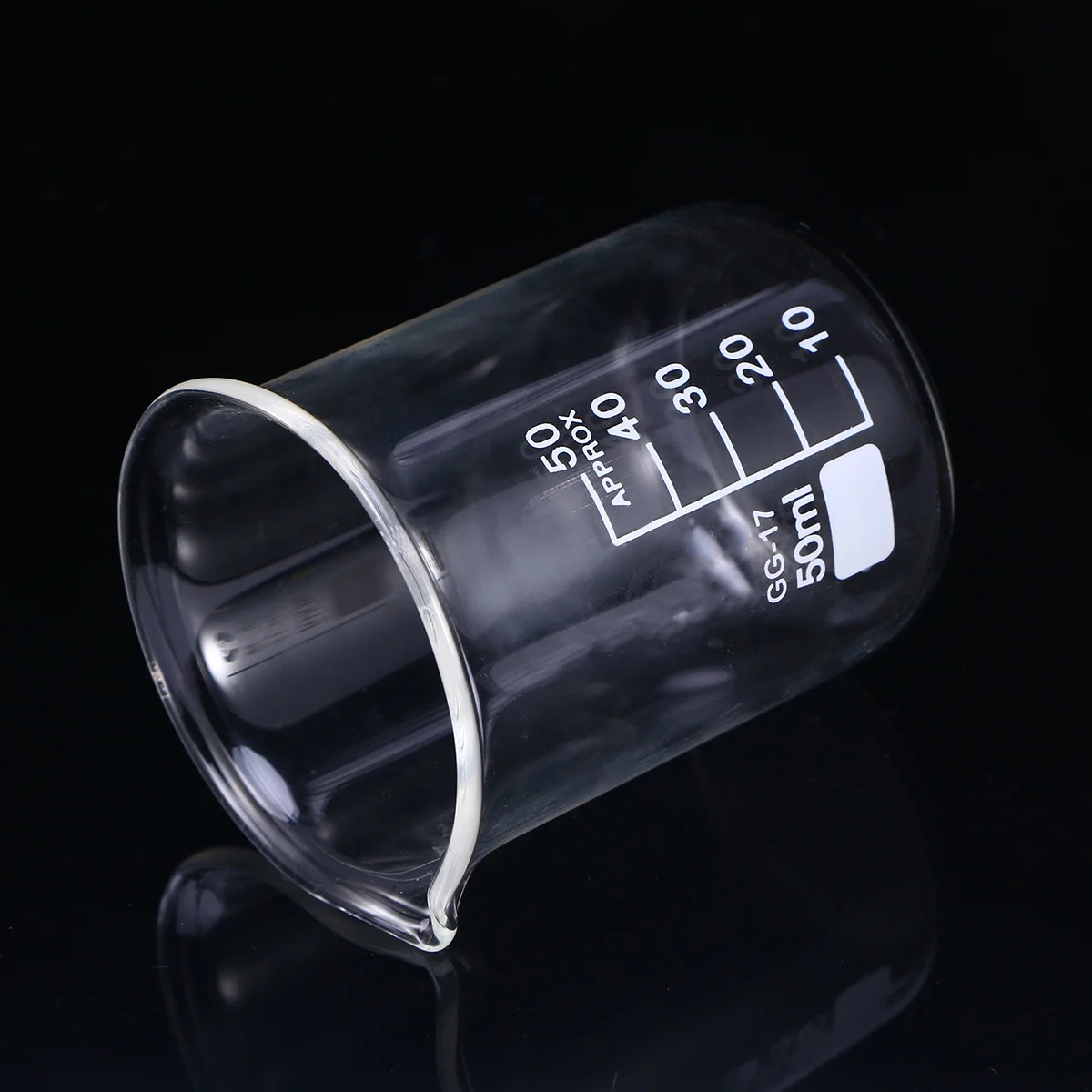 

50Ml Glass Beaker Premium Transparent Measuring Cup with Scale Lines for Lab Kitchen Liquid Measurement Tool Glass Beaker Cup
