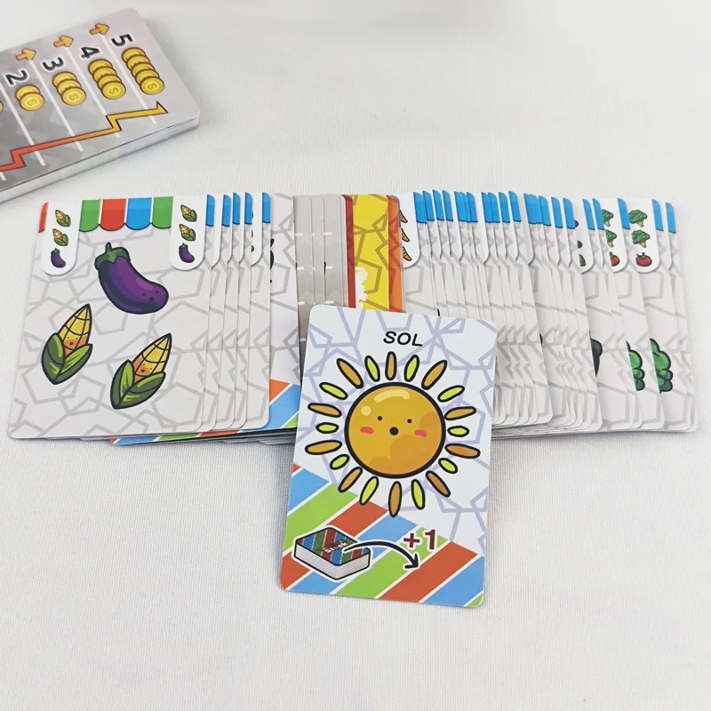 Vegetable Stock Board game cards Same style as Little Farmer scoring Logic thinking game view 4