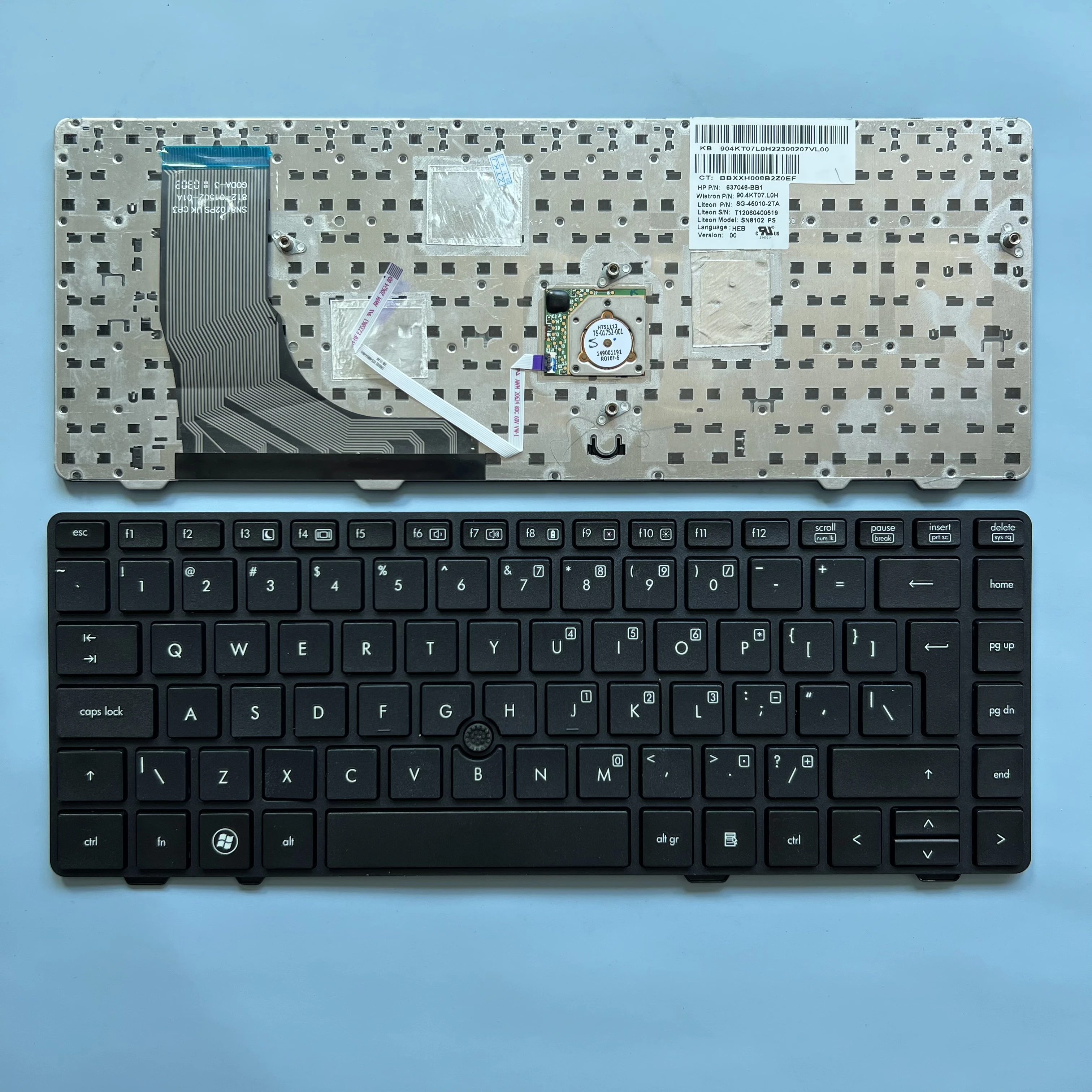 XIN US Keyboard For HP Probook 6360B 6360T 6450B 6455B 6460 6460B 6465B  Laptop English Keyboards with Frame SN8102 637046-BB1