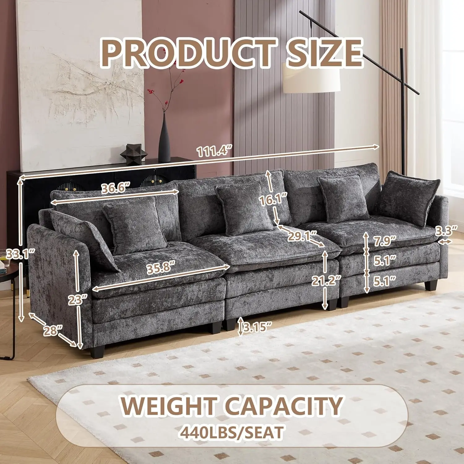 Thumbnail 2 - #37 Best Rated Modular Sectional Sofas to Buy in 2026