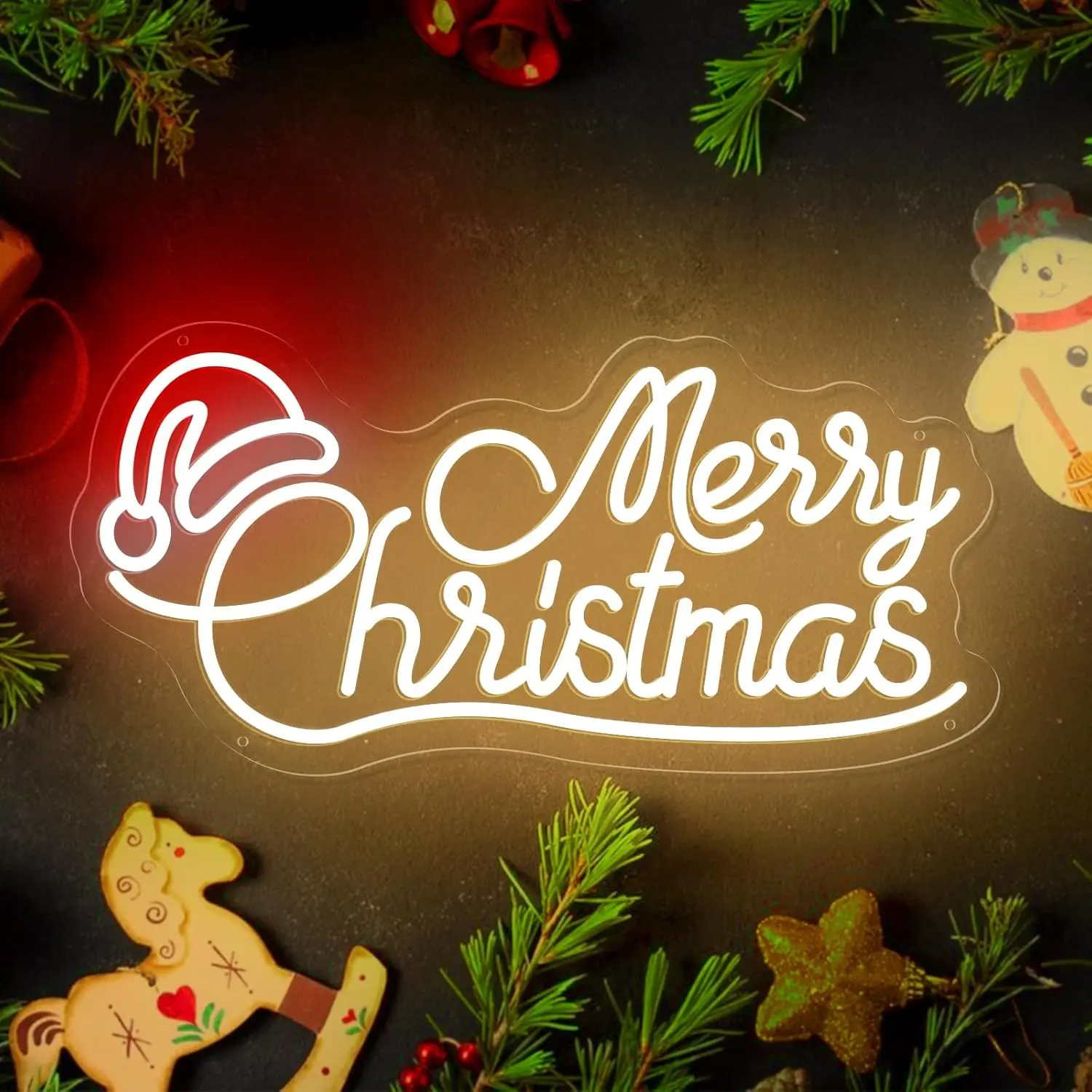 

Merry Christmas Neon Lights Sign USB Dimmable for Bedroom Restaurant Shop Club Party Wall Art Decor LED Neon Sign Xmas Gifts