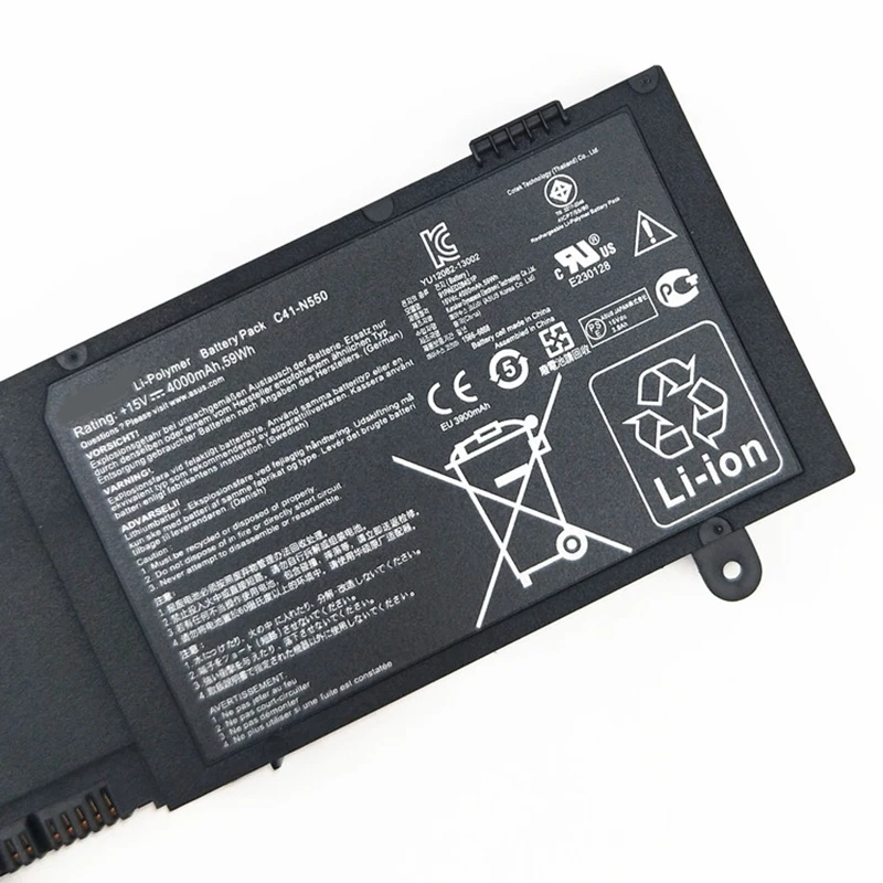 

Аккумулятор для ноутбука C41-N550 для N550 N550J N550JA N550JV N550JK Q550L Q550LF N550X47JV G550JK G550JK серии 15 В/4000 мАч/59WH