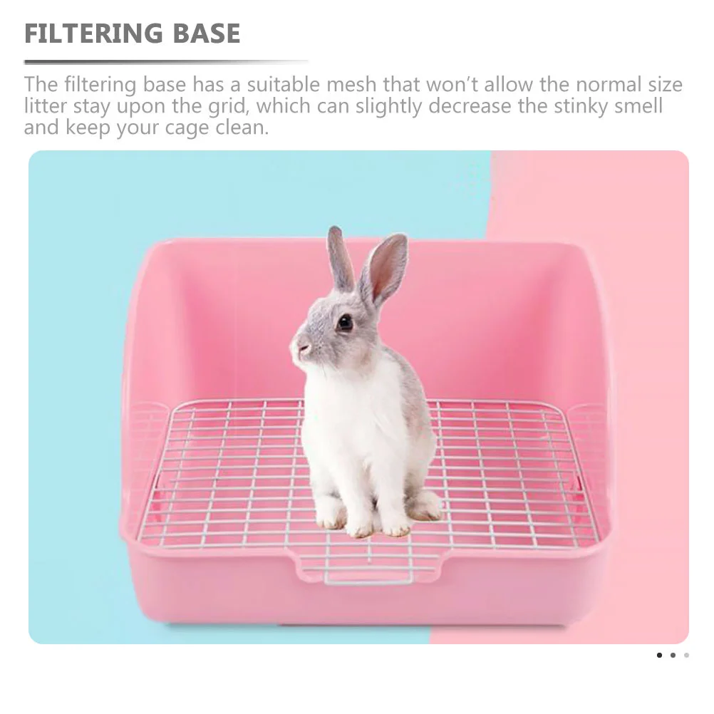 Small Pet Toilet Plastic Rabbit Training Potty Anti-fall Bunny Hamster Cage Supply Junk Case