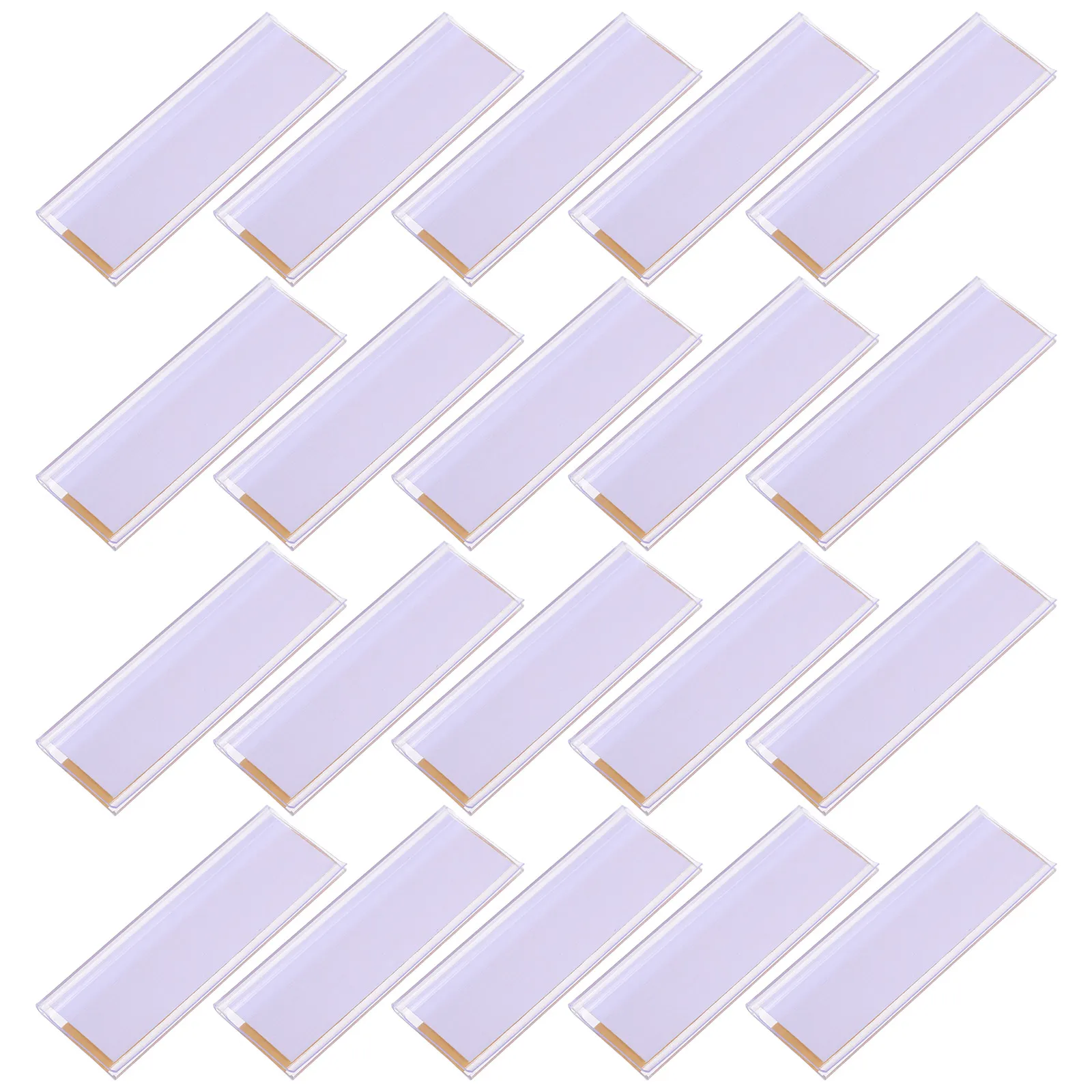 

20 Pcs Transparent Material ID Cards 7 6x2 5cm PVC Labels for Shelf Tag Holders Office Organizer Display Price Tags