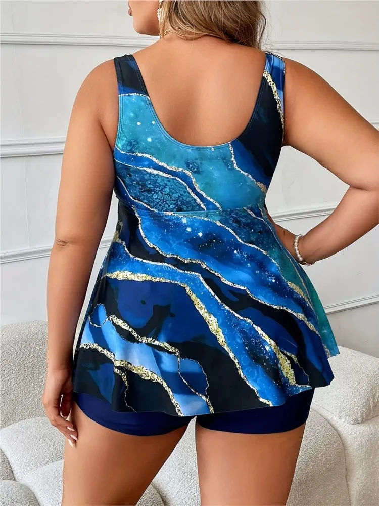 L-4XL Plus Size High Waist Bikini Women's Push Up Large Size 3XL 4XL Swimsuit Summer Mujer Tummy Control Swimwear Bikini Sets image 2