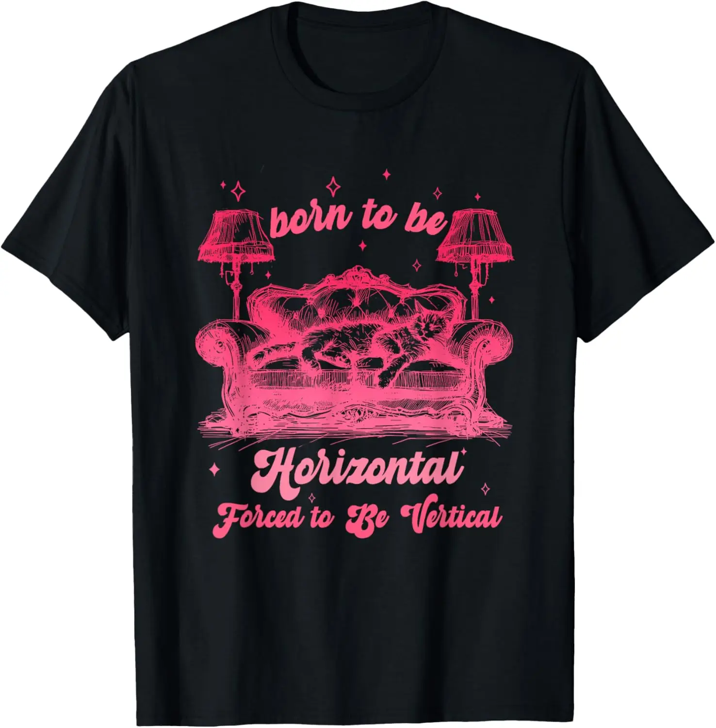 

Винтажная футболка Born To Be Horizontal Forced To Be Vertical