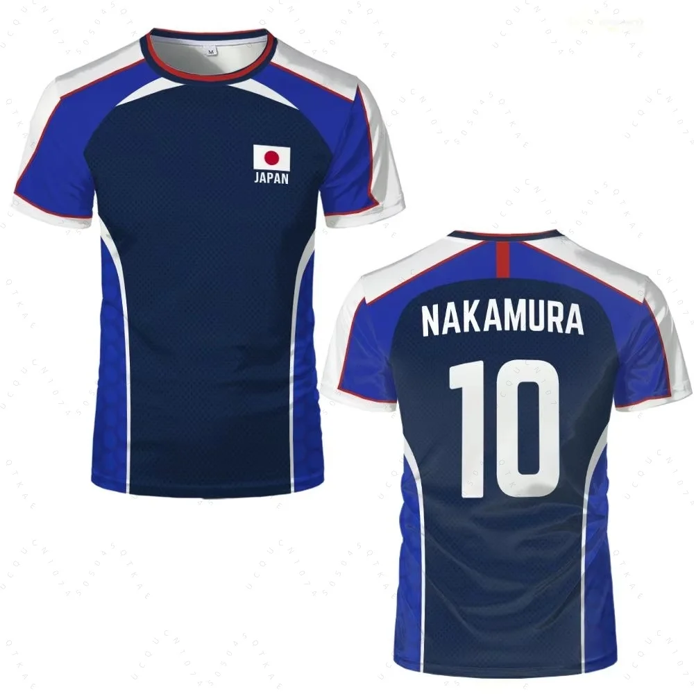2026 Anime Captain Tsubasa Japanische Flagge Trikot Atmungsaktives Schnelltrocknendes Sport-T-Shirt für Herren Damen Sommer Eltern-Kind-Oberteile Geschenke – Detail 5