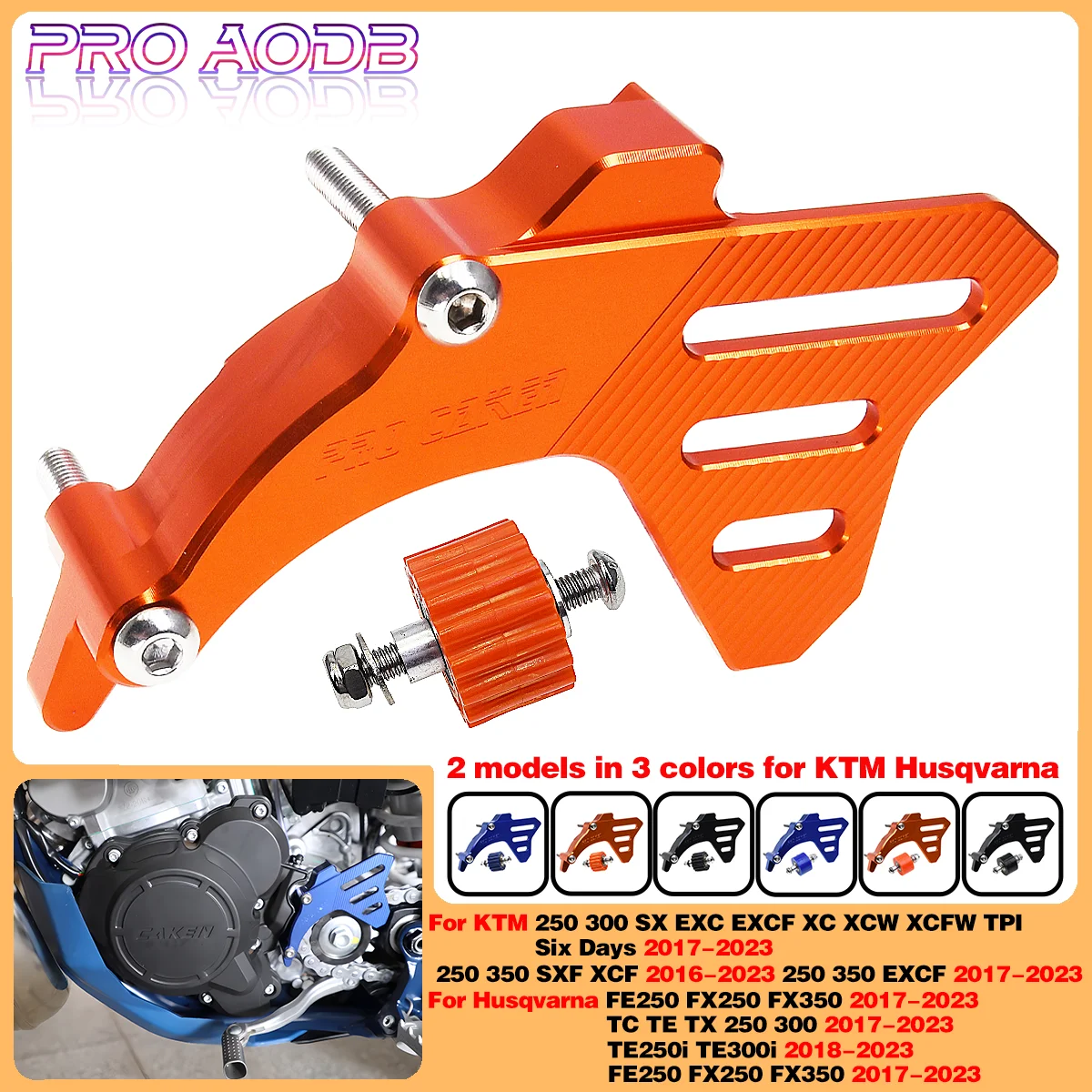 

Motorcycle integrated front sprocket cover box protection protection chain protection For Husqvarna FE250 FX250 FX350 2017-2023