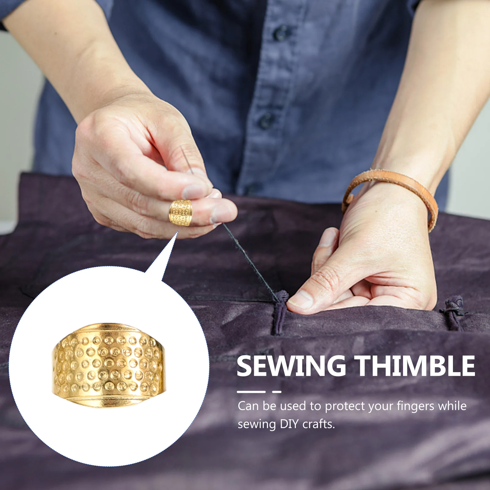 

12Pcs Finger Protector Sewing Thimbles Metal Needlework Thimble Rings DIY Craft Quilting Embroidery Sewing Thimbles